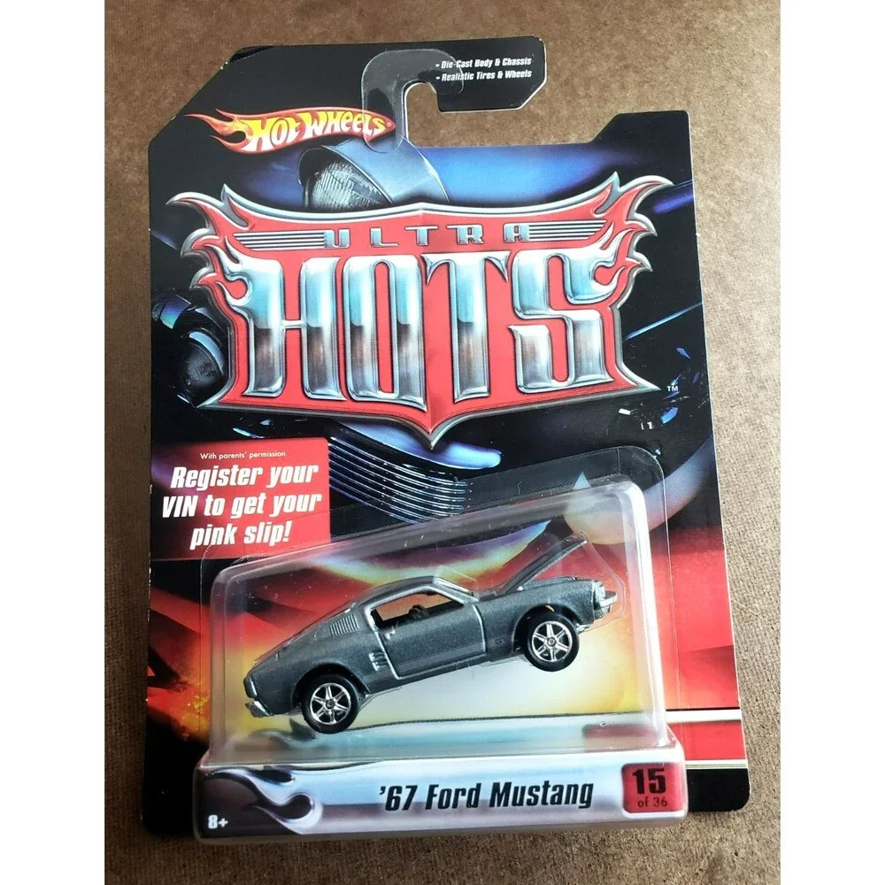 2007 Hot Wheels Ultra Hots '67 FORD MUSTANG Gray ZAMAC Base 1:64 REAL RIDERS 6SP